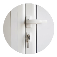 Aluminium doors with locked system